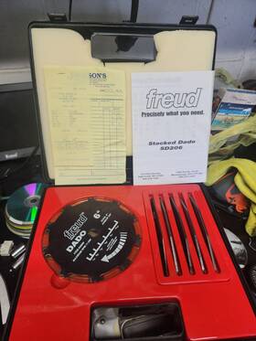 D206m Freud 6 Inch Dado Saw Blade Made In Italy With Case