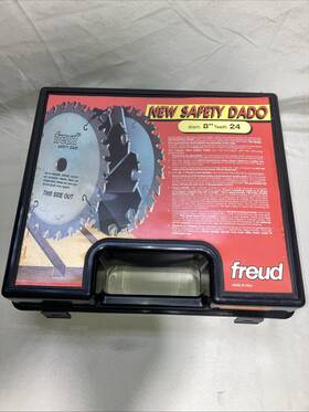 D608 Freud 8 Inch Dia. 24 Teeth Dado Blade Set Italian Made In Latching Storage Case