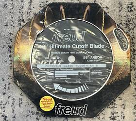 Lu85m010 Freud 10 Inch Ultimate Cutoff Blade 5/8 Arbor Laser Cut 80 Teeth Carbide