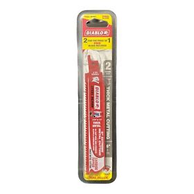 Ds0608cfp Freud Steel Demon Carbide-tipped Recip Blades For Thick Metal Cutting 6inch 2-pack