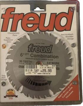Tk901 Freud Nos 6-1/2 Inch 30 Tooth Combination Blade
