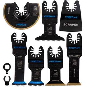 8610-2107 Fritzfurt 7pcs Oscillating Saw Blades Professional Universal Titanium Multitool