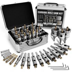 Hjk-19pcs-fr Froook 22pcs Carbide Hole Saw Kit For Metal - Heavy Duty Tct Cutter D... Fast Ship
