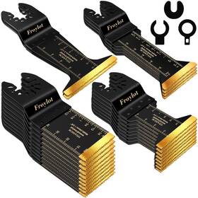 12644 Froylotㅤ 701845670242 24pcs Bi-metal Titanium Oscillating Tool Blades Multi-tool Cuttin