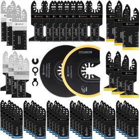 Ty-50-30 Froylot 50pcs Oscillating Multi-tool Blades Kit Titanium Bi-metal Saw