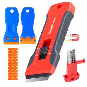 Gd002 Gadgetgrove Razor Blade Scraper With 2 Pcs Plastic Tool For Cooktop Ove