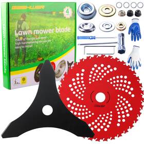 Gashwer 635508508255 10 Inch X 3 Teeth Carbon Steel Brush Cutter Weed Eater Blades And 9 36 Carbi