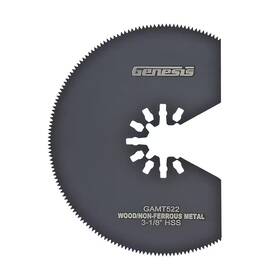 Genesis 711181440843 Universal 3-1/8 Inch Quick-fit Hss Segmented Oscillating Multi-tool Quick-release