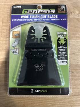 Gamt515 Genesis Universal 2-5/8 Inch Quick-fit Oscillating Multi-tool Quick-release Cut