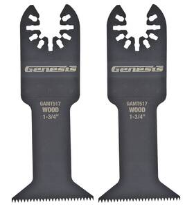 Gamt517-2 Genesis Universal 2-pack 1 3/4 Inch Course Tooth Oscillating Multi-tool Quick-r