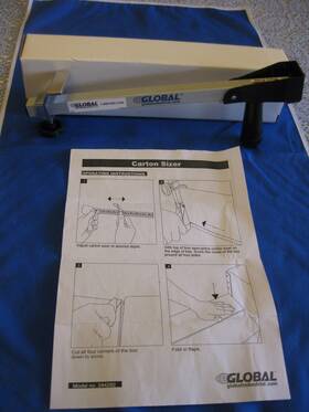 A210 Global 707022375979 Industrial Carton Box Sizer With Blade Guard 13 Inch L X 1-3/4 W 3/4 D Gray