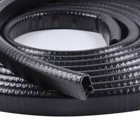 Mtseal0000400ublk026uagw Goldwheel Black Edge Trim U-channel Rubber Seal Strip With Metal 1/2 Inch X 3/8 - Fit