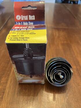 Hc7c Great Neck 7-in-1 Hole Saw For Wood Plastic 3/4 Inch Deep 1 To 2.5 Sizes