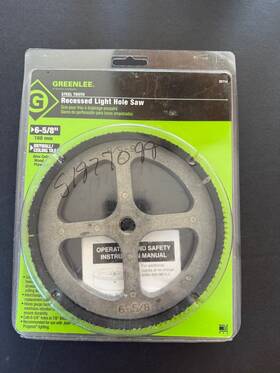 35714 Greenlee Recessed Light Hole Saw Steel Toothed 6-5/8-inch Ships Fast