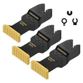 Otb-009 Grinoxa 20pcs Titanium Oscillating Saw Blades Universal Multitool For Metal Wood