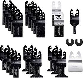 Hanida 787803456776 24pcs Universal Wood Metal Oscillating Multitool Quick Release Saw Blades Fit