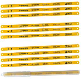 X006-au Hanpex Hacksaw Replacement Blade Sets 10 Pack High Speed 3pc. 18tpi / 24tpi