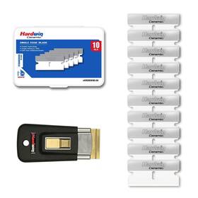 Hardwin 975960333113 Ceramic Single Edge Razor Blade Scraper Tool With 10 Extra Blades Glass Top