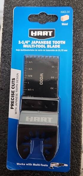 Hacl14 Hart 1-1/4 Inch Japanese Tooth Multi-tool Blade Wood Precision And Plunge Cutting