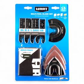 Hacl15 Hart New - 15-piece Oscillating Multi-tool Blade And Accessory Kit