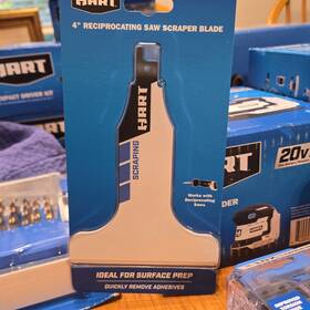 Hacrb12 Hart 4in Reciprocating Saw Scraper Blade Adhesives Thinset Linoleum
