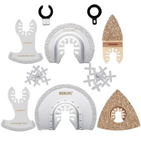 Hemunc 779149850820 26 Diamond Carbide Oscillating Multitool Quick Release Saw Blades Tile Repair