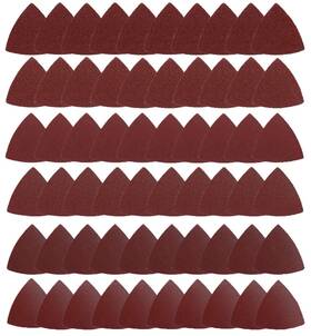 Hemunc 779149851346 Triangle Oscillating Multi Tool Sanding Pads 60pcs 3-1/8 Inch To