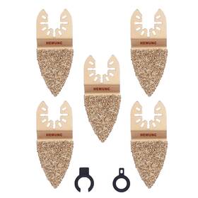 Hemunc 779149851421 Oscillating Tool Blades 5pcs Universal Finger Carbide Multitool