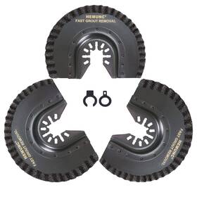 Hemunc 779149851452 3pcs Oscillating Tool Blades For Grout Removal Tile Mortar Concrete Ma