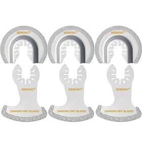 Hm-0006d Hemunc 6pcs Diamond Oscillating Tool Blades Multi Mortar Cutting Saw Pr