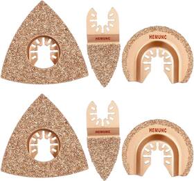 Hm-0008 Hemunc 6pcs Universal Carbide Oscillating Saw Blades Mixed Multitool