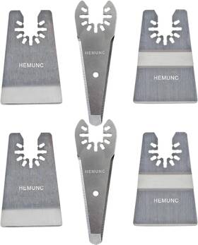Hm-006sb Hemunc 6pcs Oscillating Tool Scraper Blades 6-rigid And Flexible Taper
