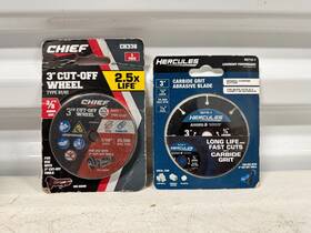Ha71c-1 Hercules & Chief 2pcs And Cut Of Wheel 3 Inch Carbide Grit Abrasive Blade