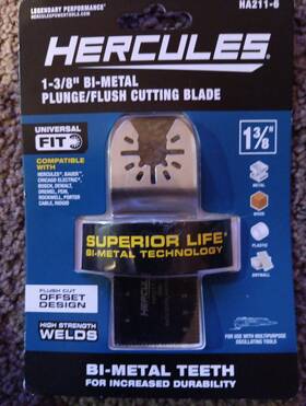 Ha211-6 Hercules 1-3/8 Inch Bi-metal Plunge/ Flush Cutting Blade
