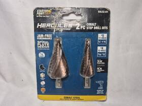 Ha22-61 Hercules 2pc Cobalt Steel Step Drill Bits - Brand New Factory Sealed