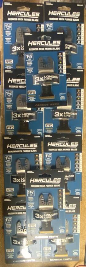 Ha23-62 Hercules Lot Of 10 Reduced Neck Plunge Blade 13/8ftft