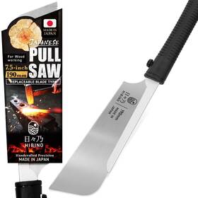 Hbnps190 Hibino Japanese Pull Saw 7.5 Inch Kataba Made In Japan Single Edge 14 Tpi