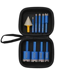 Hd122910401402 Highdril Diamond Hole Saw Kit - 6/8/10/12/16/20/25/30/32mm 35mm Hex Chamfer