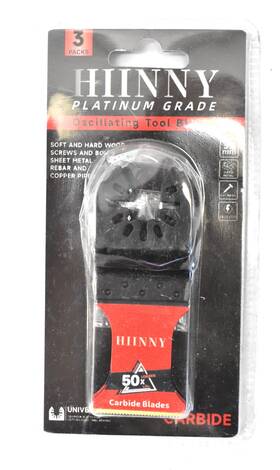 B0fhzmn6ys Hinny 3 Piece Carbide Oscillating Tool Blades Heavy Duty For Hard Material Set