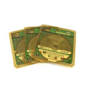 18008 Hitachi Lot Of 3 New 7-1/4 Inch X 4 Tooth Hardiblade Hardi Cement Blade