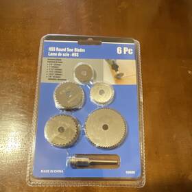 58686 Hss Round Saw Blades 6 Pc Set Steel Multi-purpose 1-2 In Diameters