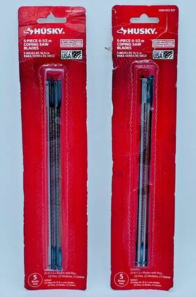Husky 076812105899 2 5-piece 6.5 Inch Coping Saw Blades Fine Medium 1 Course In Each