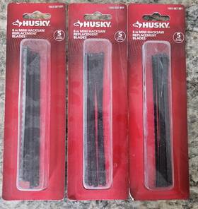 Husky 076812105912 Lot Of 3 Packs Junior Hacksaw Replacement 6 Inches Blade 4-piece
