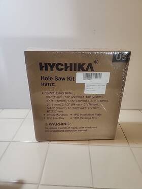Hs17c Hychika Hole Saw With Accessories - 13 Pcs Blade 2pc Mandrels 1pc Hex