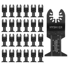 Hyshier 738630199312 25 Pcs Professional Universal Oscillating Saw Blades - Quick Release Multi To