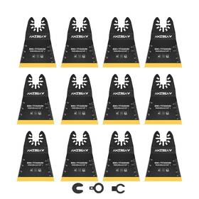 Inc 705353775543 12pcs Titanium Oscillating Multitool Blades Metal Cutting 68mm Saw Bla