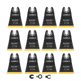 Inc 711181917413 12pcs Titanium Oscillating Multitool Blades Metal Cutting 68mm Saw Bla