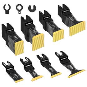 Inc 744759691576 50 Pcs Titanium Oscillating Saw Blades Metal Cutting 4 Types Multitool F