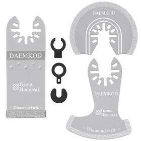 Dkjp0013 Inc 3 Pcs Diamond Oscillating Tool Blade Professional Multitool Blades Grout Remov