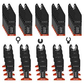 Dkjp0017 Inc 55 Pack Bi-metal Oscillating Tool Blades Quick Release Multitool For Sof